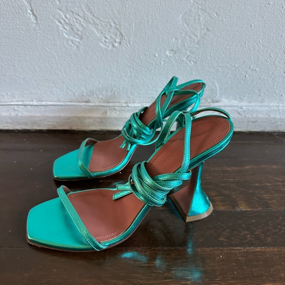 Amina Muaddi Vita leather heel - Picture 7 of 10